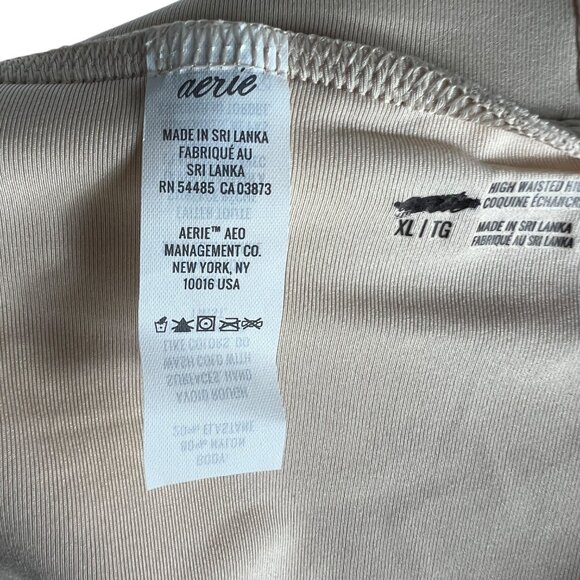 NWOT Aerie High Waisted High Cut Cheeky Bikini Bottoms in Metallic Gold Size XL - Picture 4 of 6